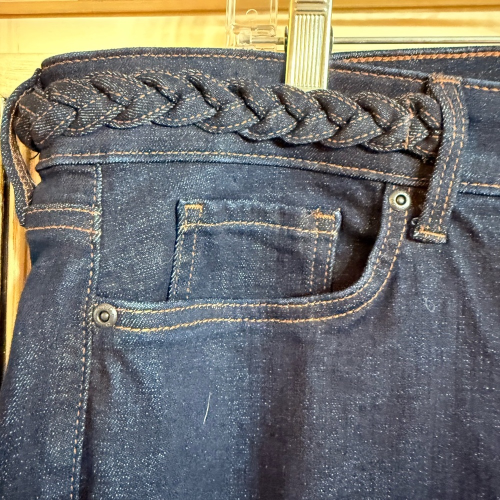 NYDJ High Rise Button Fly Jeans in Deep Blue - Picture 4 of 9
